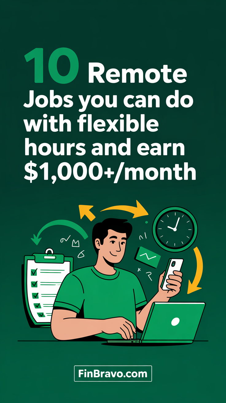 10 Remote Jobs You Can Do with Flexible Hours and Earn $1,000+/Month