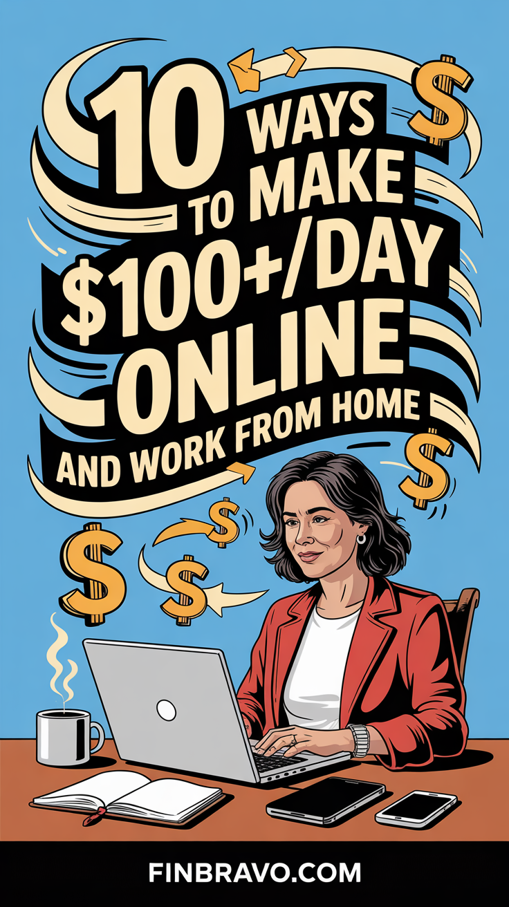 10 Ways to Make $100+/Day Online and Work from Home