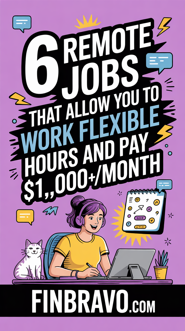 6 Remote Jobs That Allow You to Work Flexible Hours and Pay $1,000+/Month