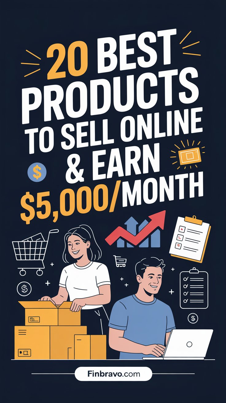 20 Products You Can Sell Online to Make $5,000/Month
